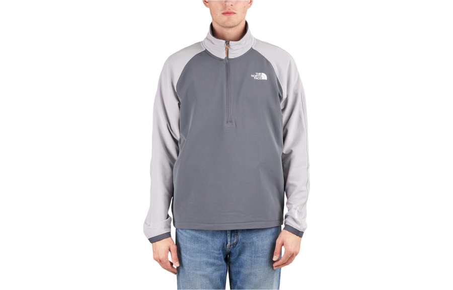 THE NORTH FACE Sweatshirts Men's Gray Stand Collar Moderate Regular