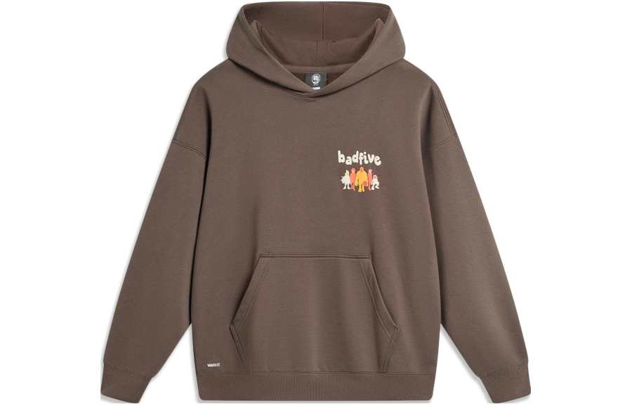 Li-Ning Li Ning BADFIVE Sweatshirt Unisex Charcoal Coffee Umber