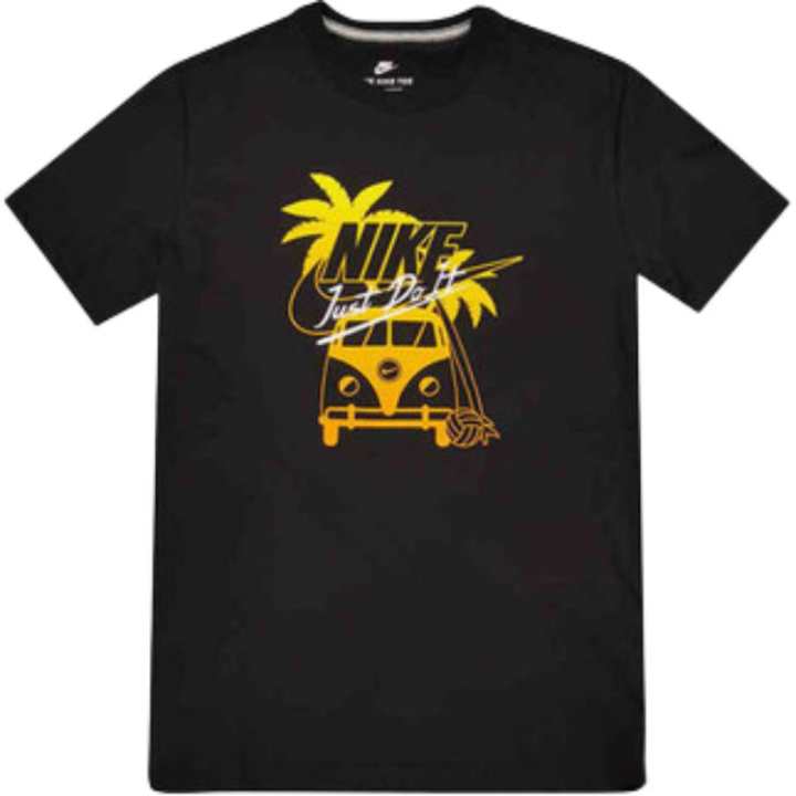 Nike Nike T Shirts Men's Black Crew Neck Moderate Straight Fit