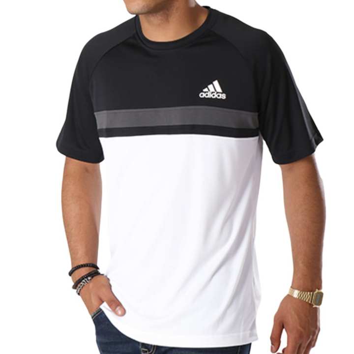 Adidas Adidas T Shirts Men's Black Crew Neck Moderate Straight Fit