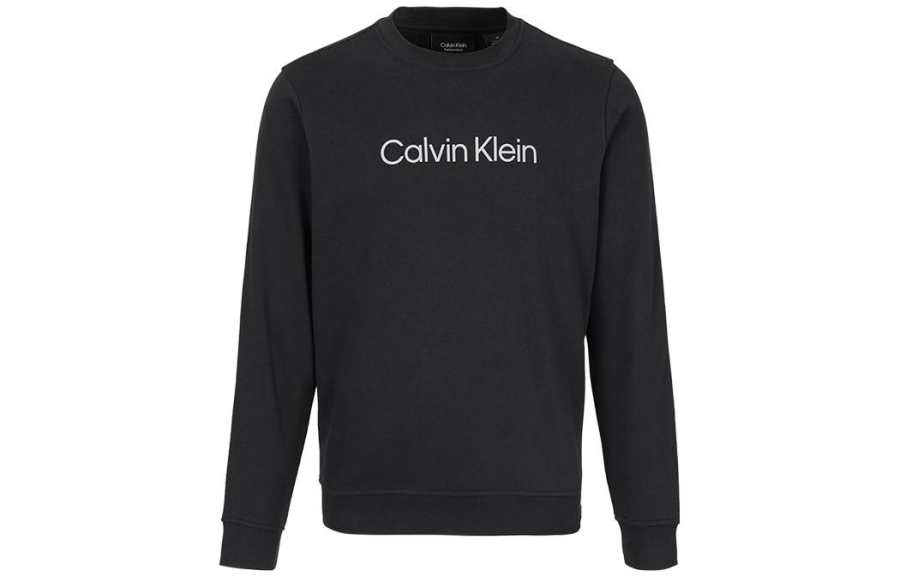 Calvin Klein Sweatshirts Men's Black Crew Neck Moderate Regular