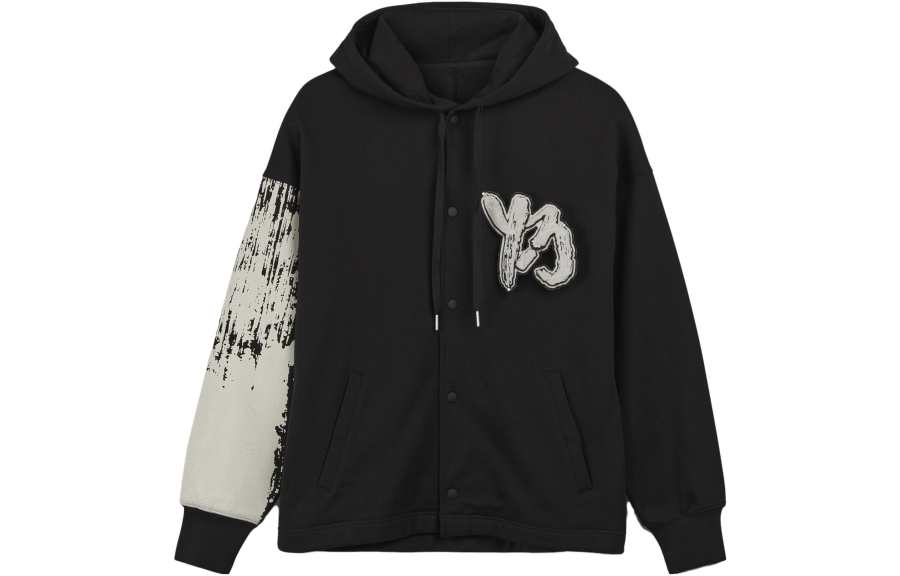Y-3 Y 3 Logo print Press stud Hoodie