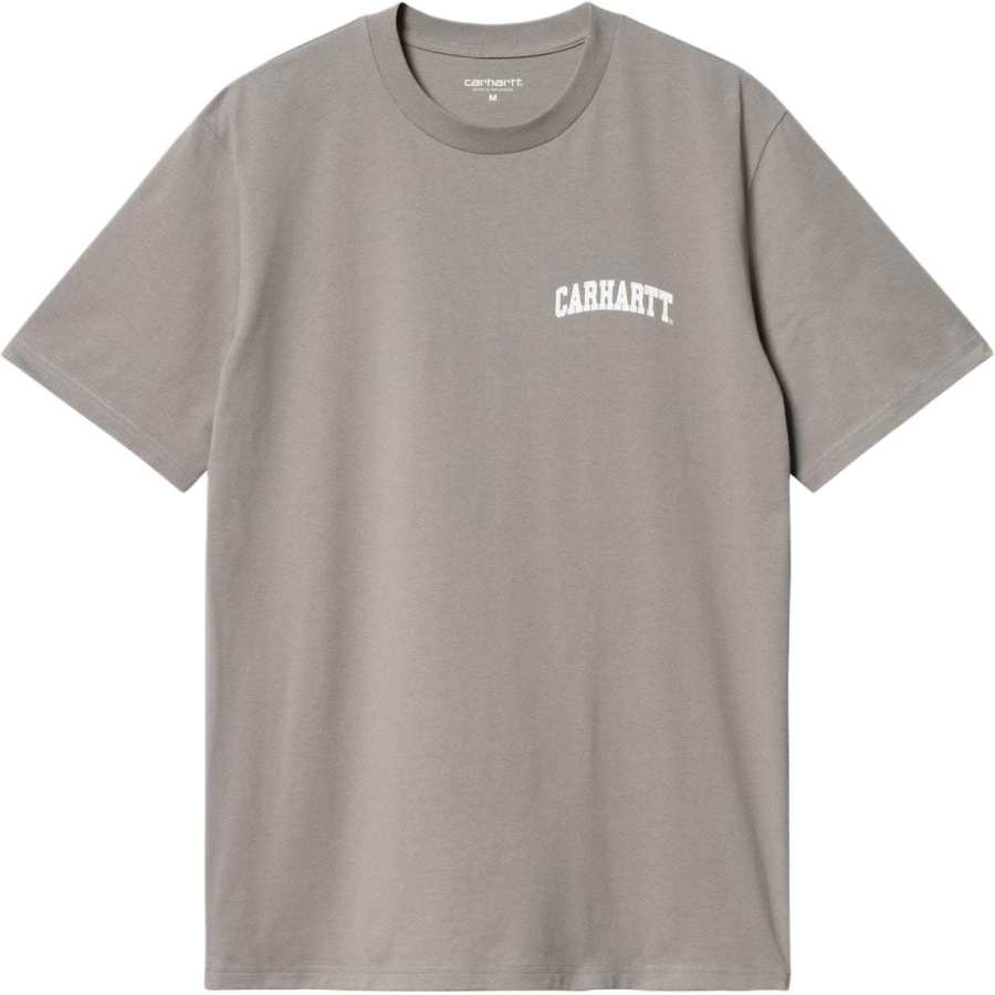 Carhartt WIP FW24 T Shirts Men's Gray Crew Neck Moderate Straight Fit