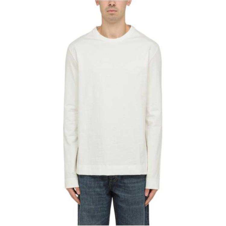 JIL SANDER T Shirts Men's White Crew Neck Moderate Straight Fit