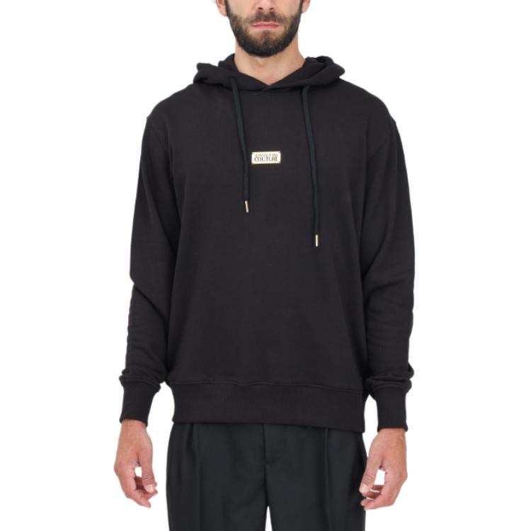 Versace Jeans Couture logo-plaque cotton hoodie