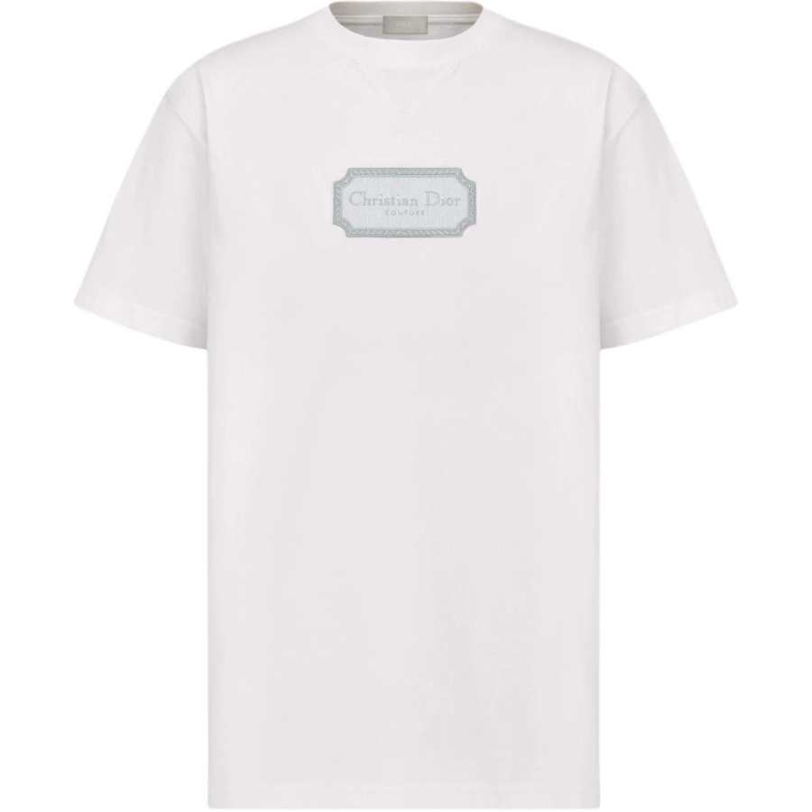 DIOR DIOR T Shirts Men's White Crew Neck Moderate