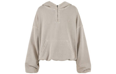 UNDERWATER Sweatshirts Unisex Khaki Hooded Moderate Heavyweight