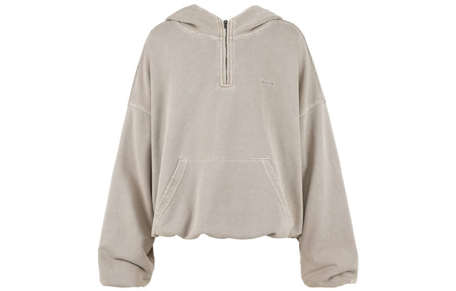 UNDERWATER Sweatshirts Unisex Khaki Hooded Moderate Heavyweight