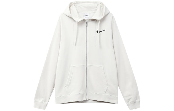 Nike Nike Sweatshirts Men's White Hooded Moderate Cardigan
