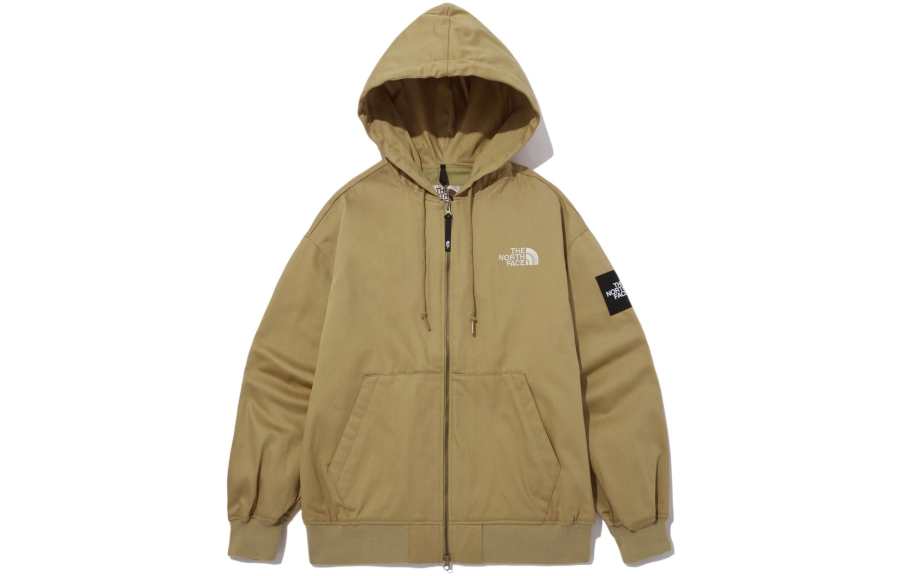 THE NORTH FACE Sweatshirts Men's Beige Brown Hooded Moderate Cardigan
