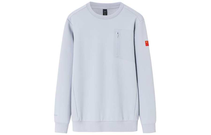 ANTA Champion All Weather Collection Sweatshirts Men's Light Mud Gray Crew Neck Moderate Regular