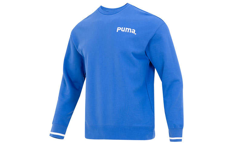PUMA PUMA Sweatshirts Men's Blue Crew Neck Moderate Regular