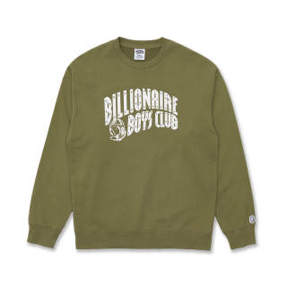 BILLIONAIRE BOYS CLUB Sweatshirts Unisex Olive Green Crew Neck Moderate Regular