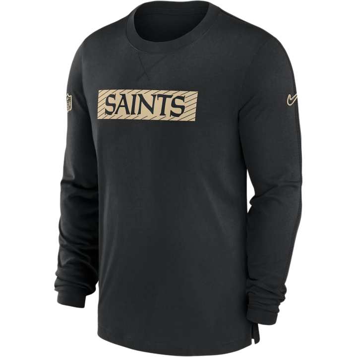 Nike Nike New Orleans Saints Sideline Player Team Issue Men's Nike Dri FIT Long Sleeve Top