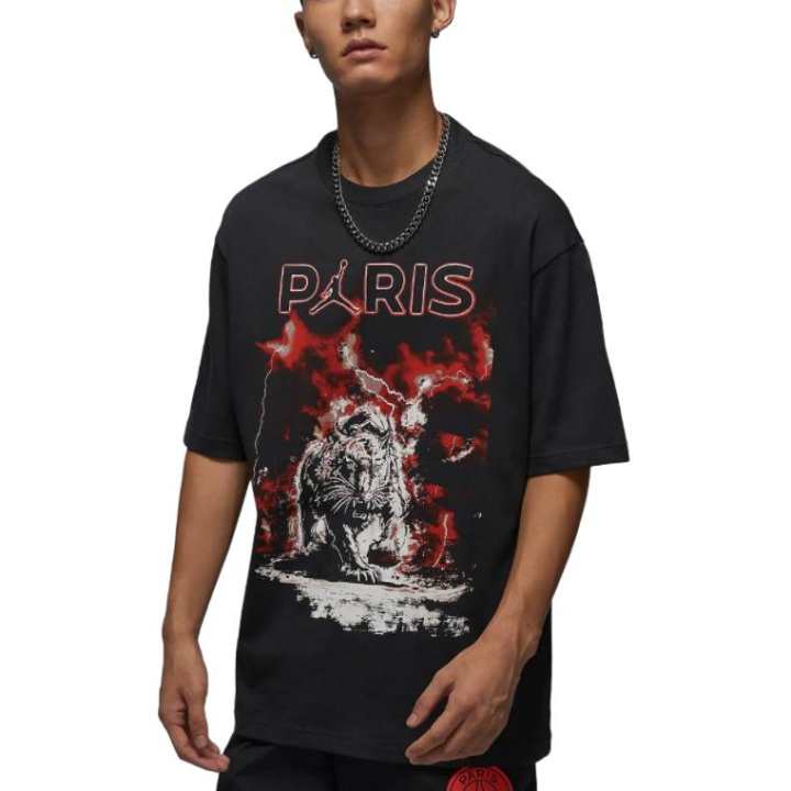 Jordan Jordan Paris Saint Germain T Shirt Men's Gray Black/Sail White