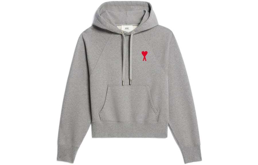 AMIPARIS Ami Paris Ami De Coeur Heavy Fleece Small S Heart Popover Boxy Fit Hoodie