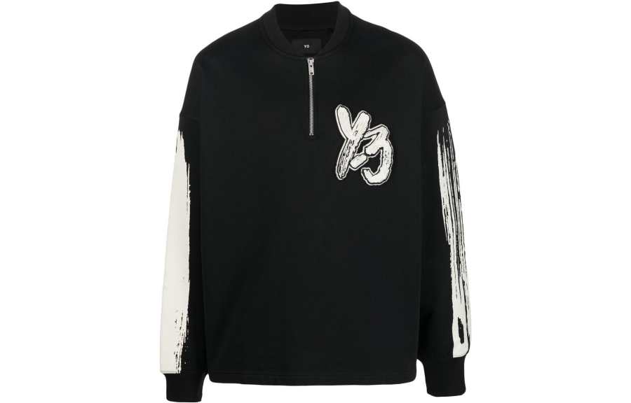 Y-3 Y 3 Sweatshirts Unisex Black Crew Neck Moderate Regular
