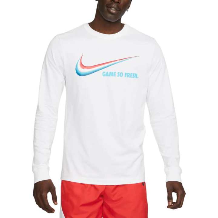 Nike Nike T Shirts Men's White Crew Neck Moderate Straight Fit