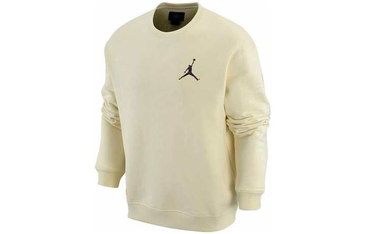 Jordan Jordan Cream Sweatshirts Men's Coconut Milk Crew Neck Moderate Regular
