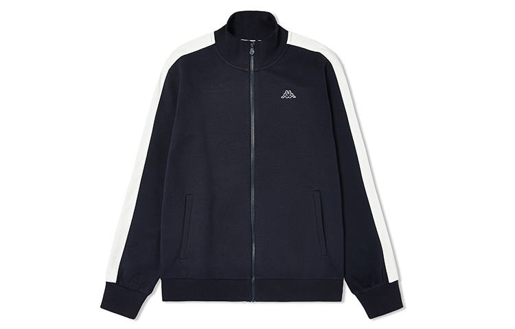 Kappa Sweatshirts Men's Midnight Blue Black 906 Stand Collar Moderate Cardigan