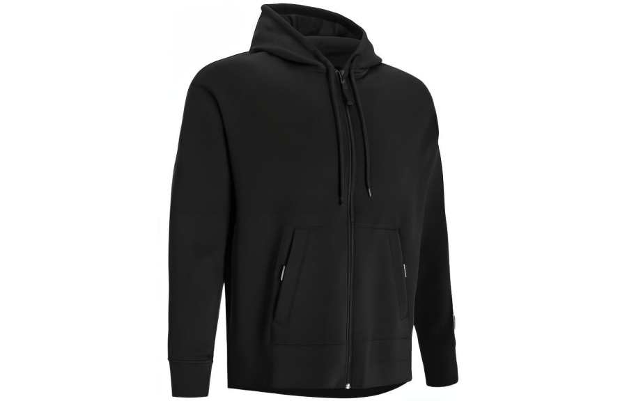 Under Armour Sweatshirts Men's Black Hooded Moderate Cardigan