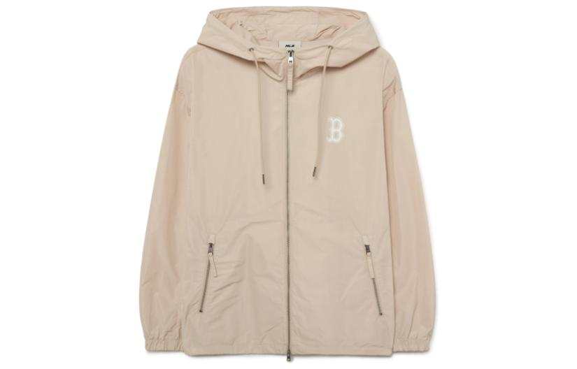 MLB Boston Red Sox Sweatshirts Unisex Khaki Hooded Non Detachable Moderate