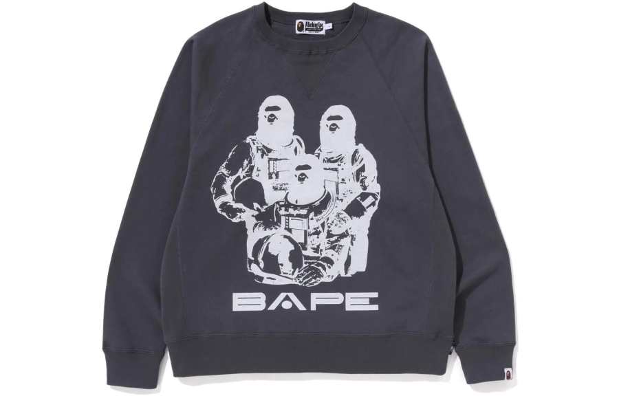 A BATHING APE Bape Relaxed Fit Space System Crewneck