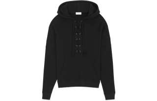 SAINT LAURENT Laced Drawstring Hoodie