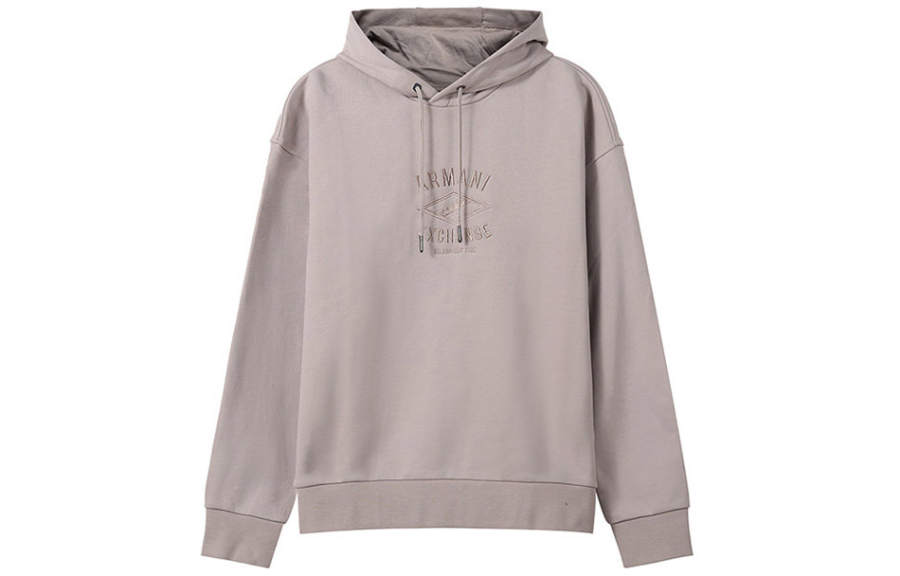 ARMANI EXCHANGE Sweatshirts Men's Beige Brown Hooded Moderate Regular