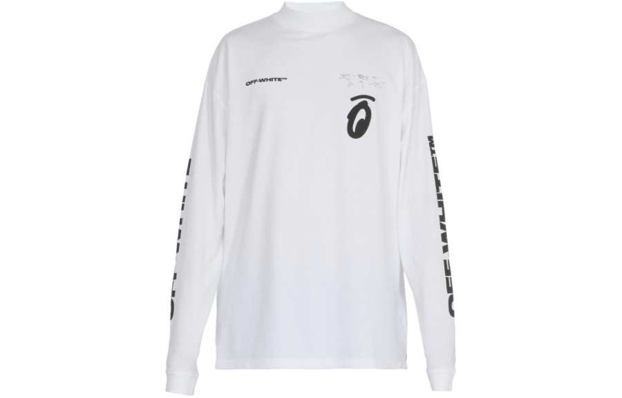 OFF-WHITE OFF WHITE Splitted Arrows Long Sleeve T Shirt