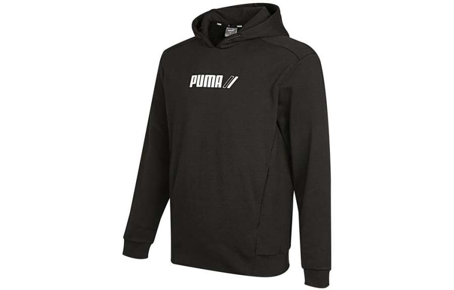 PUMA PUMA Sweatshirts Men's Black Hooded Moderate Regular