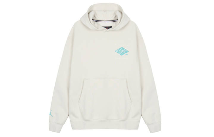 Jordan Jordan ESSENTIALS Print Hooded Pullover Fleece Lined Casual Sweatshirt Men's Light Earth Umber