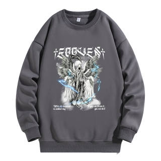 EOOVEN Sweatshirts Unisex Crew Neck Thin Regular