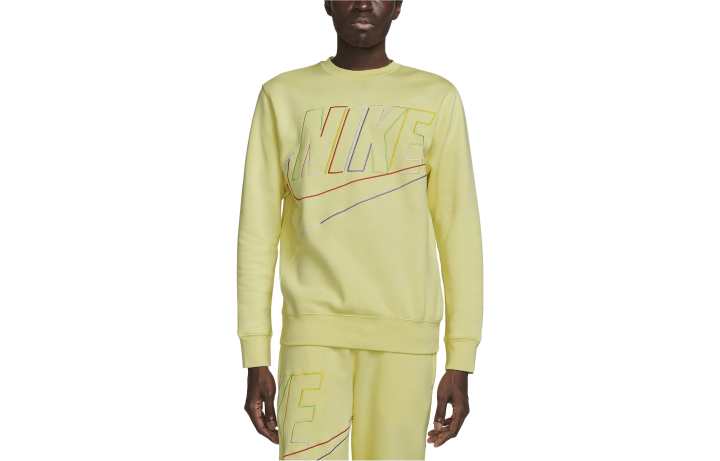 Nike Nike Sweatshirts Men's Yellow Crew Neck Moderate Regular