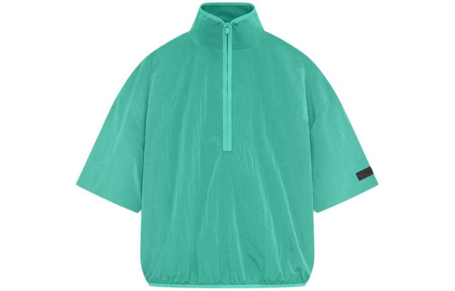 Fear Of God Essentials SS24 Drop2 Halfzip Mockneck Shirt Sweatshirt Men's Mint Leaf