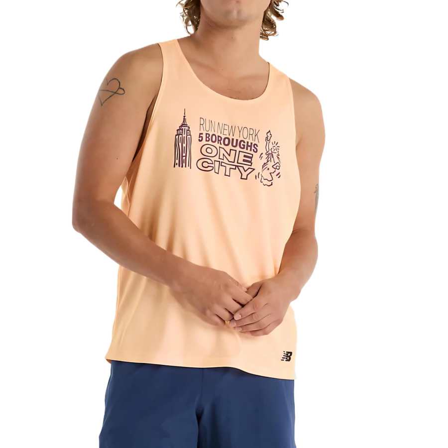 New Balance New Balance NYRR Tank Top Men's Orange PAE