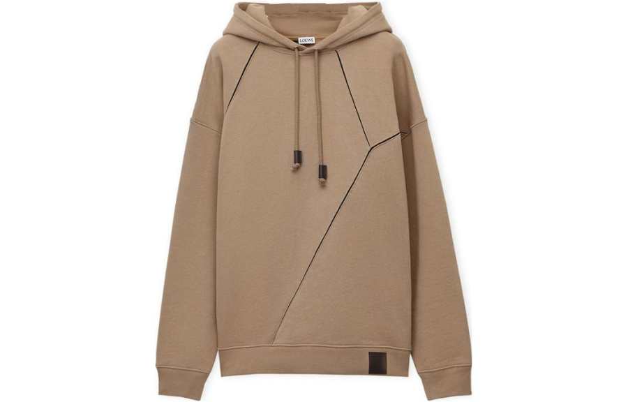 LOEWE Sweatshirts Men's Brown Hooded Moderate Regular