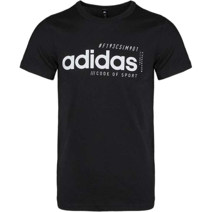 Adidas Adidas T Shirts Men's Black Crew Neck Moderate Straight Fit