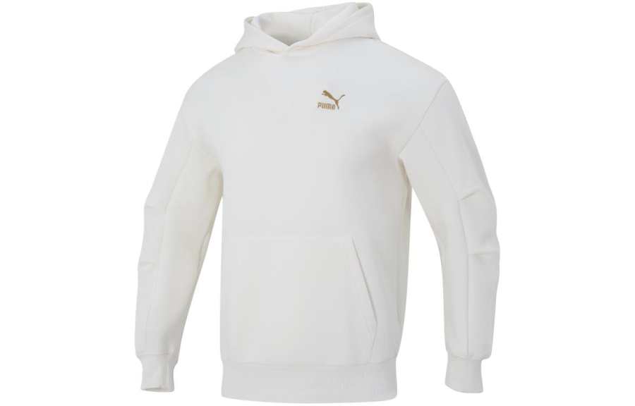 PUMA Sweatshirts Unisex White Hooded Moderate Regular