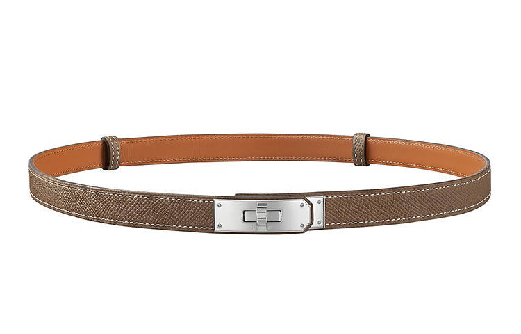 HERMES Kelly Calfskin Leather Belts Women's Width 1.8cm