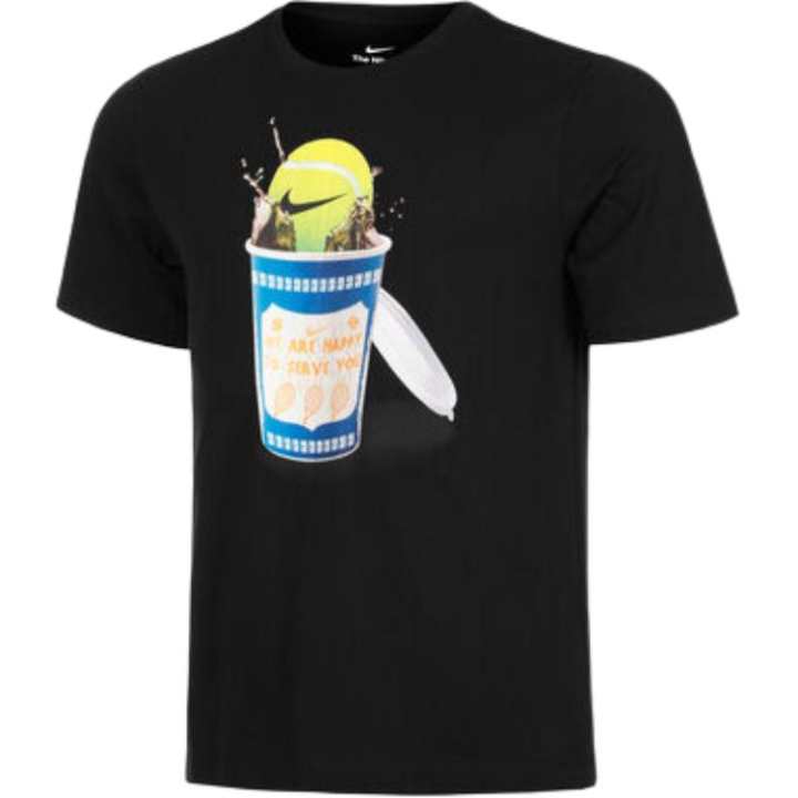 Nike Nike T Shirts Men's Black Crew Neck Moderate Straight Fit