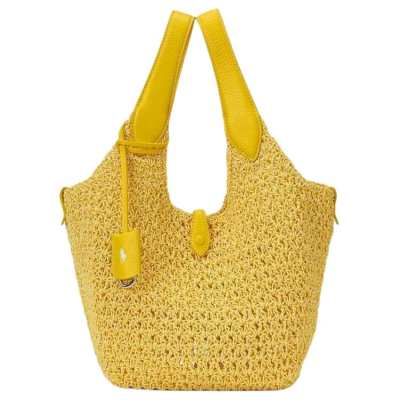 Polo Ralph Lauren Fabric Handbag Women's Light Yellow