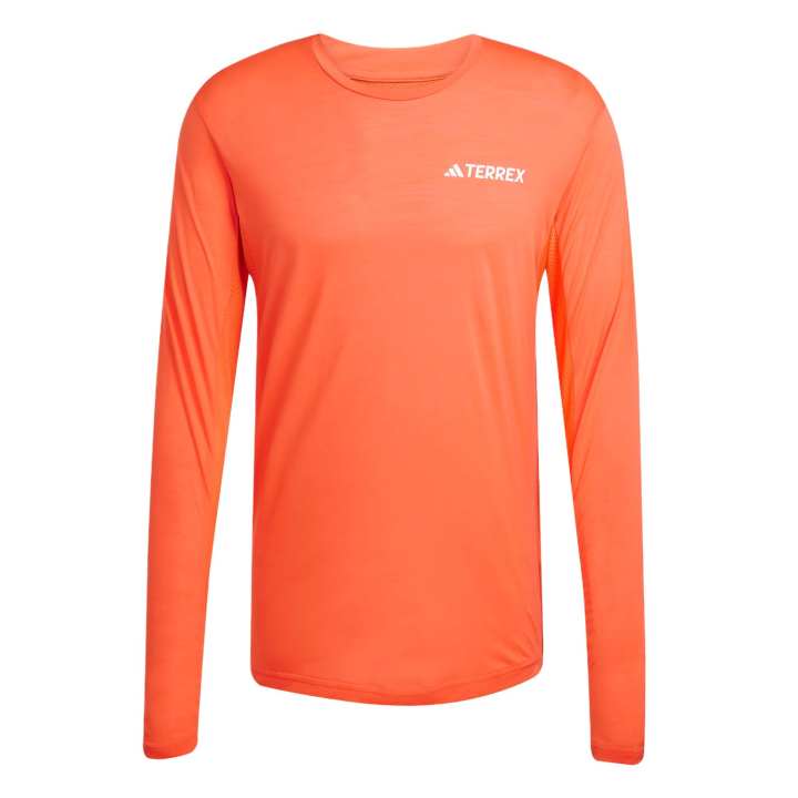 Adidas Adidas Terre CLIMACOOL+LONG SLEEVE TOP T Shirt Men's Half Impact Orange