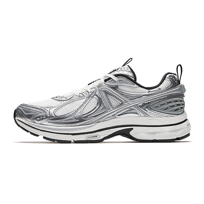 Anta Slip Resistant And Breathable Slip Resistant And Breathable Low top Casual Shoes Men's White Silver