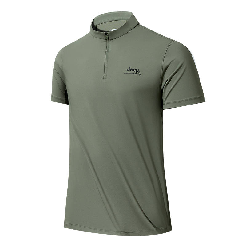 Jeep Jeep T Shirts Men's Stand Collar Thin