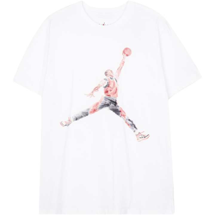 Jordan Jordan T Shirts Men's White Crew Neck Moderate Straight Fit