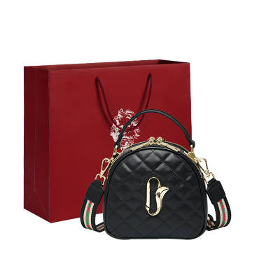 LAORENTOU Cow Leather One Shoulder Handbag, Crossbody Bag Small Women's Black