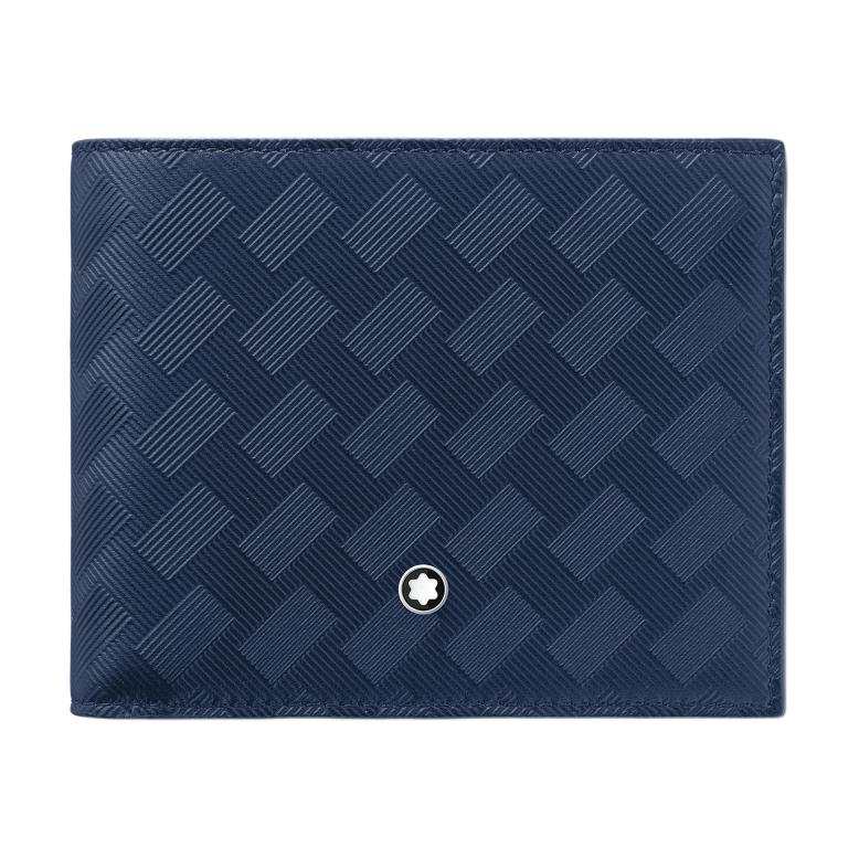 MONTBLANC Stylish 3.0 Grain Cow Leather Wallet Men's Ink Blue