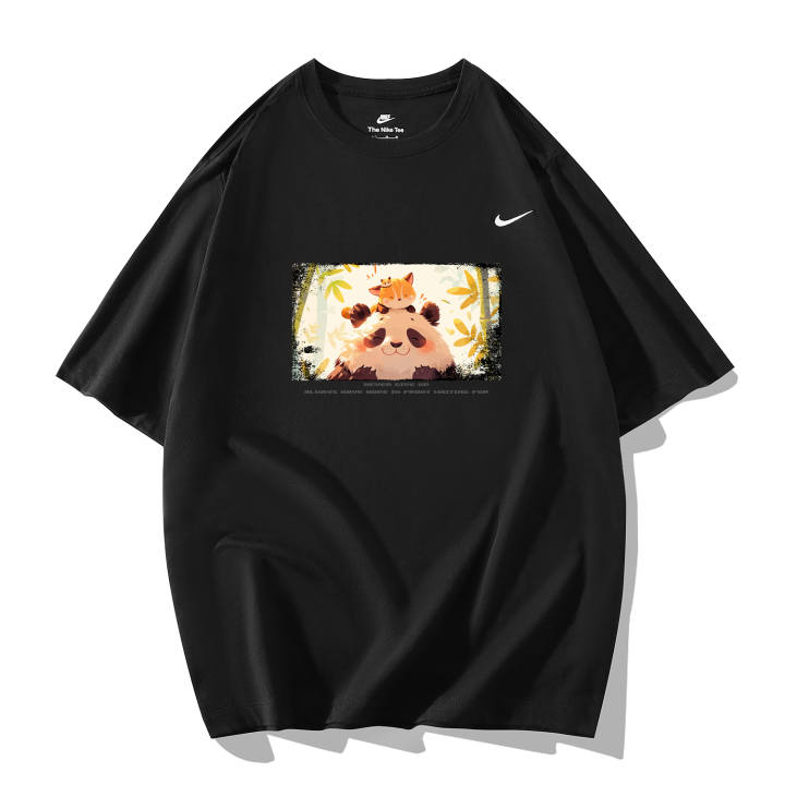 Nike Nike T Shirts Unisex Black Crew Neck Moderate Straight Fit