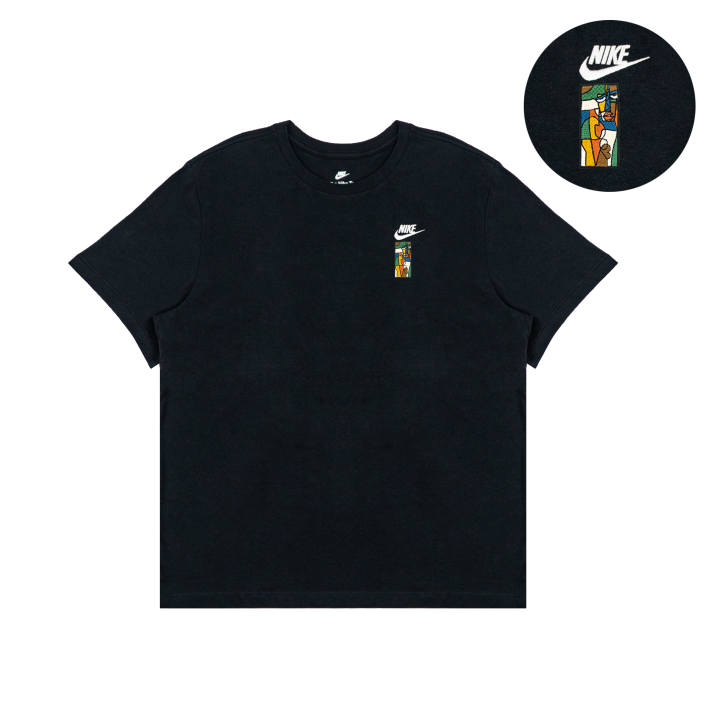 Nike Nike T Shirts Unisex Black Crew Neck Moderate Straight Fit